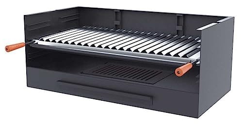 Barbecue a carbone e legna Griglia in acciaio inox da 80 cm - Libera installazione/Incasso