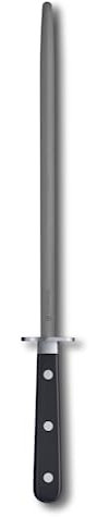Victorinox Grand Maître Sharpening Steel, 25 cm, Tungsten Carbide, Round, Up to 70 HRC, Black