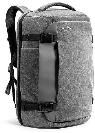 tomtoc Travel Backpack 40L, TSA Friendly Flight Approved Carry-on Luggage Hand Backpack, Spill-resistant Lightweight Business Rucksack, Durable Large Weekender Bag Daypack Fits 17.3 Inch Laptop