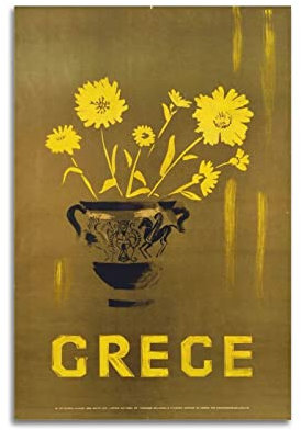 NOHF Poster Visiting Greece Through The Ages With These Vintage Poster, Wandkunstdruck, Retro-Ästhetik, Raumdekoration, Bürodekoration, 60 x 90 cm, ungerahmt