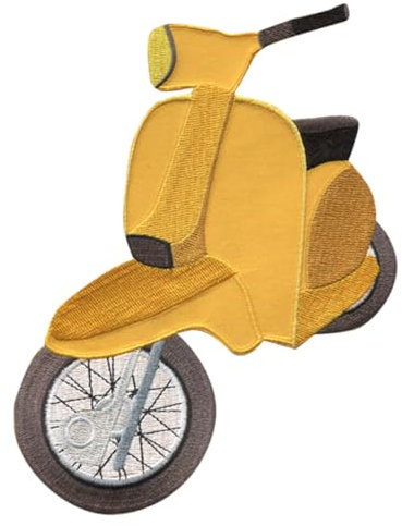 Catch the Patch Roller Scooter Motorrad - (Größe: 16 x 17 cm) – Kultige Aufnäher zum Aufbügeln & Aufnähen – Für Jacken, Rucksäcke, Shirts & Cosplay – Ein Must-have für DIY-Fans