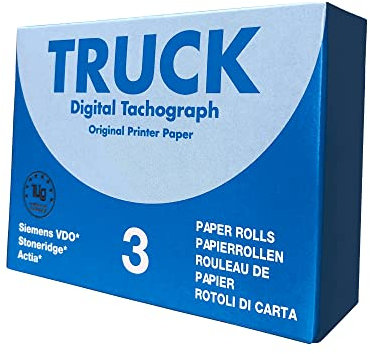 3 Rollen Druckerpapier für Tachograph Fahrtenschreiber Papierrolle LKW NFZ DTCO Thermopapier