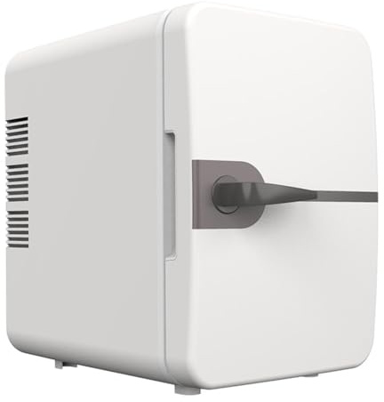 APZKNHDA Réfrigérateur à Réduction de Bruit, Réfrigérateur Portable 6 L, Mini-réfrigérateur Pratique, Mini-congélateur avec Poignée pour Magasins de Cosmétiques, Masques Faciaux,White-Europe