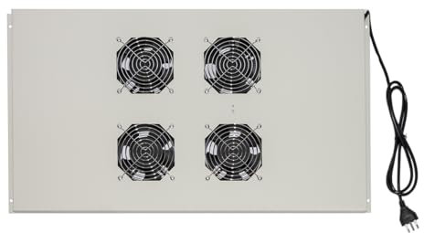 Connetto - modulo 4 ventole a soffitto colore grigio con termostato per armadi 22/42u profondi 800-1000 link