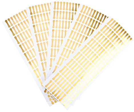 TEHAUX 500 Stück Selbstklebende Manipulationssichere Pvc Versiegelungsetiketten für Lebensmittel und Kosmetik mit Goldfarbe für Bäckerei und Einkaufszentrum