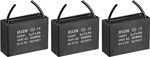 3 Stück Deckenventilator-Kondensator CBB61, metallisierter Polypropylen-Folienkondensator, ideal for Ventilatoren, Pumpen, Motoren, laufend