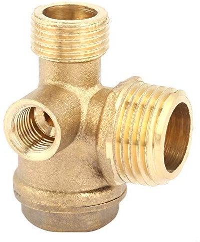 ZAWELIYO Air Compressor Check Valve, 20 * 16 * 10mm 3-Way Air Compressor Valve for Tube Connecting and Compressor Piston Pump