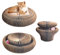 Leisuremix Magic Organ Cat Scratching Board with Ball, 36cm/14.17inch Cardboard Cat Scratchers Interactive Toys for Mental Physical Exercise Indoor Cats