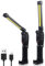 WIYETY Lot de 2 lampes de travail LED - Lampe d'atelier - Batterie avec aimant et crochet - Pliable - Rechargeable - COB - Lampe de travail LED pour réparation de voiture, atelier