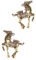 ULDIGI 2st Anhänger Kleine Messingwaren Exquisite Diy-anhänger Dekorativer Briefbeschwerer Vintage-schmuck Pferdestatuen Wohnkultur Autodekoration Schlüsselanhänger Diy Dekor