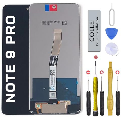 Ecran Remplacement pour Xiaomi Redmi Note 9 Pro + Tactile + Outils + Colle