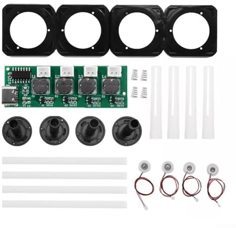 Four Spray Humidifier Module 1.2MM FR-4 Mini Humidifier DIY Kits Mist Maker and Driver Board 4,Type-C USB DC5V(Module Kit2)