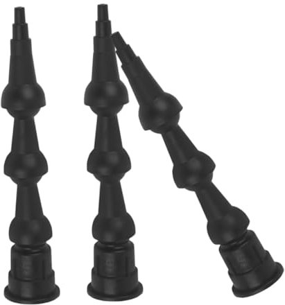 3 Stück Flexible Dichtungsdüse mit 360 Grad Drehspitze Schwarz