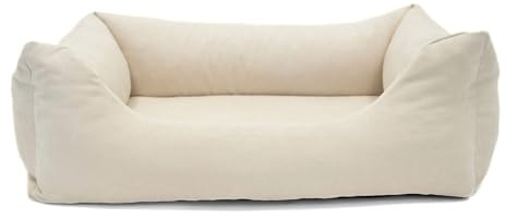 PAW WOW Emma Hundebett | Orthopädisches Hundebett | Hundekörbchen für kleine und mittelgroße Hunde (Beige, 85x65cm)