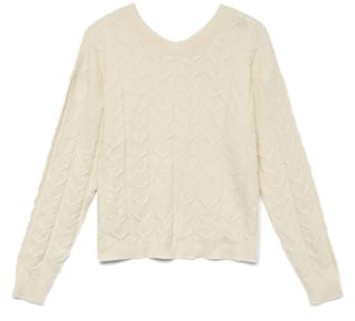 VERO MODA Damen Vmtilda Ls O-Neck 2Way Pullover Boo