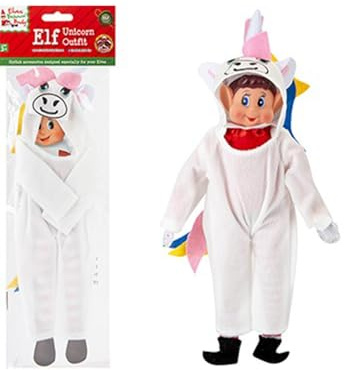 PMS Elves Behaving Badly Elf Doll Dress Up Outfit Christmas Novelty Accessory Unicorn Costume