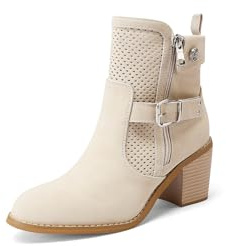 QUEEN HELENA Tronchetti Traforati Stivaletti con Tacco Casual Donna X32-36
