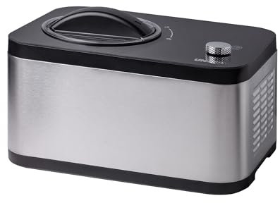 Unold 48826 Eismaschine & Joghurtbereiter EVA – Speiseeisbereiter mit Kompressor, Fassungsvermögen ca. 1,5 Liter, Sahneeiscreme in ca. 30 Minuten, mit Timer