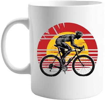 signkitsuk Cycling-Themed 11oz Coffee Mug – Funny Gift for Cyclists, Bike Riders, and Bicycle Enthusiasts – Unique Cycling Design for Coffee, Tea, or Hot Chocolate – Great for Home or Office Use