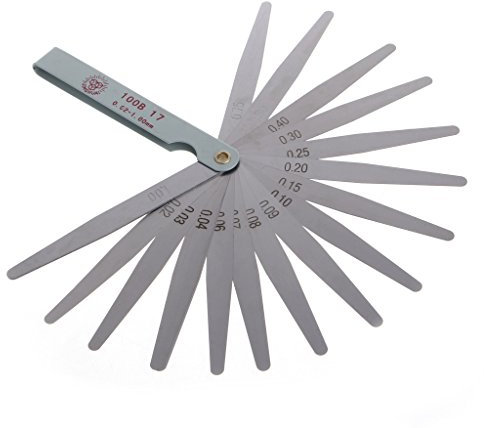 jiingekk Spessimetro per spessimetro, 1 pezzo da 0,02 a 1 mm, spessore 17 mm, per riempitrice metrica, misura fino a – argento