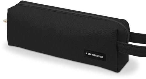X SIM FITNESSX Federmäppchen Federtaschen Teenager Mädchen Mäppchen Etui Stifte Schulmäppchen Pencil Case Stiftetasche für Schule & Büro (Schwarz)