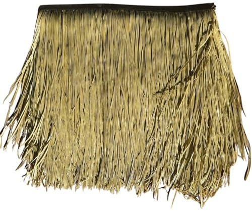 LJBD Techo de Paja Artificial Palma Sintética Ignífuga, Techo de Barra Tiki Paja Mexicana Fiesta Hawaiana para Gazebo Jardín Sombrilla Hawaiian Tropical Decoración(Size:5pcs,Color:Lightyellow)