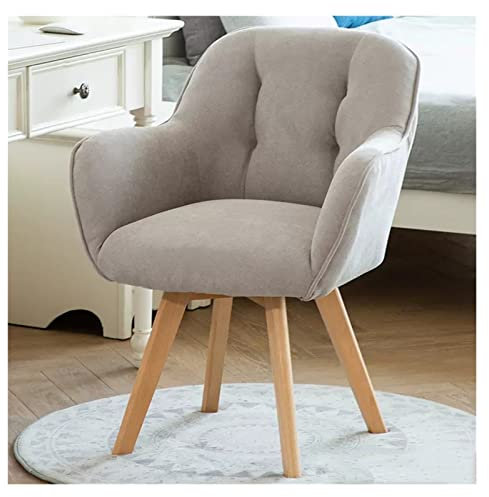 METTEOR Drehsessel aus Samt mit stabilen Holzbeinen für kleine Räume. Akzentstuhl aus grauem Samt für Esszimmer, Schreibtisch oder Lounge (Grau_2)