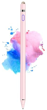 Stylus Pen for iPad, Pencil Compatible for iOS, Android, iPad Air/Pro/Mini 2/3/4 and More, Rechargeable Pen for Tablet(Pink)