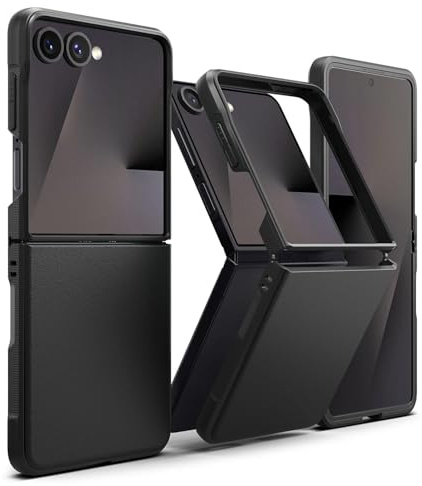 Ringke Onyx Compatible with Samsung Galaxy Z Flip 7 Case [Non-Slip Grip Texture] Anti-Fingerprint Slim-Fit Lightweight Protective Cover - Black