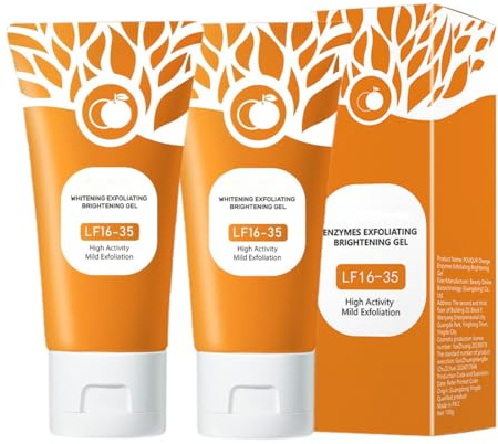 AYVROUP 2 unidades de gel exfoliante naranja natural, exfoliante para limpieza profunda de la cara, gel limpiador de cara naranja, gel exfoliante brillante, adecuado para la mayoría de tipos de piel