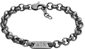 Armani Exchange Herrenarmband aus Edelstahl mit Karabinerhaken- oder Schieberverschluss