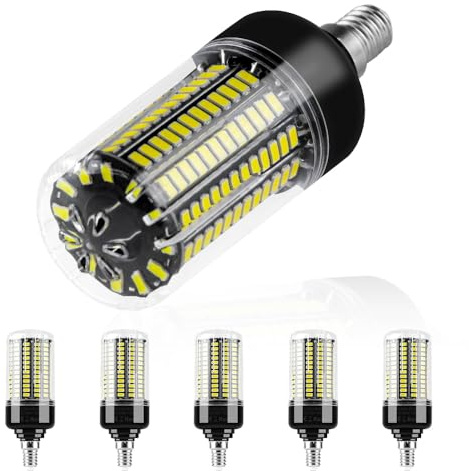 WENNI 6er-Pack 30W E14 Glühbirne 6000K Kaltweiß Maiskolben 220V 156 LEDs Lampe 220V Energiesparend Leuchtmittel 110V LED Birne 2 Jahre Garantie für Werkstatt Keller Innenbeleuchtung