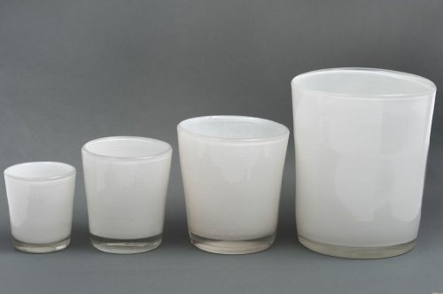 Dutz Konische Glasvase / Übertopf weiß