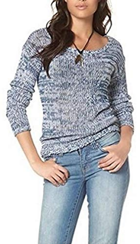Arizona Pullover Damen zweifarbige Optik Ecru Blau Gr. 44/46