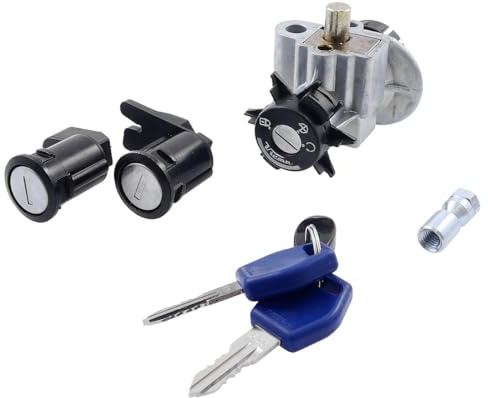 2EXTREME jeu de serrures compatible avec Peugeot Elyseo 50/125, Elystar 50 | Verrouillage scooter muni de deux clés, couvre les barillets présents sur le véhicule; compatible avec Peugeot Elystar TSDI