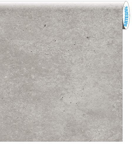ARTESIVE ST-012 Cemento larg. 60 cm AL METRO LINEARE - Pellicola Adesiva effetto Pietra per interni, rinnovare mobili, porte e oggetti di casa