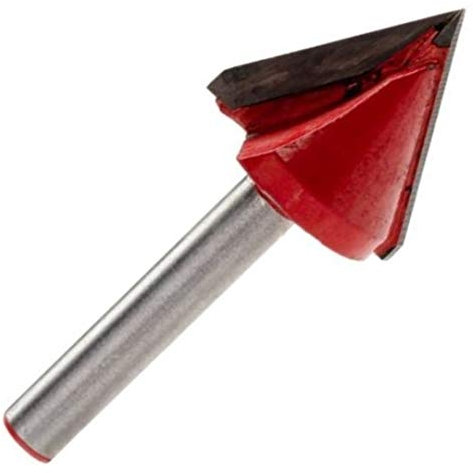 32mm x 120 Degree Tungsten Carbide Tipped (TCT) V Groove Router Bit 6mm Shank / V Grooving