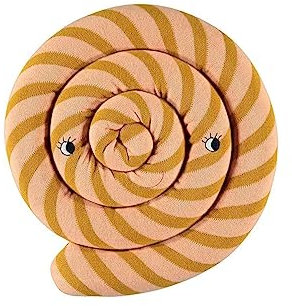 OyOy Mini Lollipop Cushion Caramel - Süßes Rosa Hellbraun Gestreiftes Baby Kinder Kissen Kuschelkissen und Schmusekissen - Baumwolle Durchmesser 30 cm