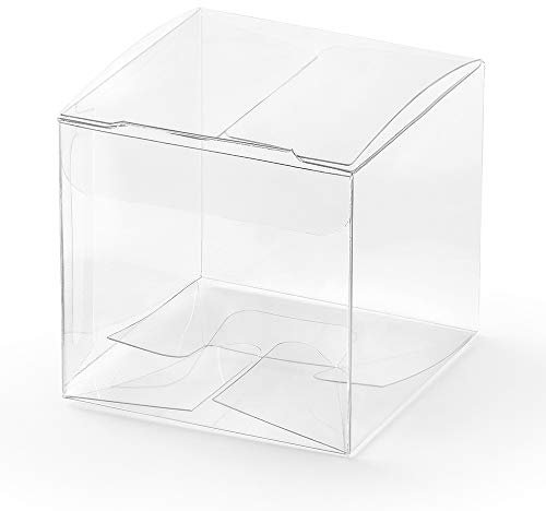 10 Stück Geschenkboxen Würfel aus Transparenter Kunststoff Schachtel Tischdeko
