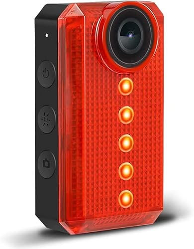 Teentok Bike Camera with LED Tail Light, Full HD Rear-View WiFi Bike Light Cam, USB Rechargeable Bicycle Rear Cycling Flashlight, 6 Light Mode Options