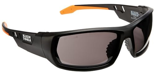 Klein Tools Schutzbrille, professionelle PSA-Schutzbrille mit vollem Rahmen und grauer Linse, kratzfest und beschlagfrei, 60164