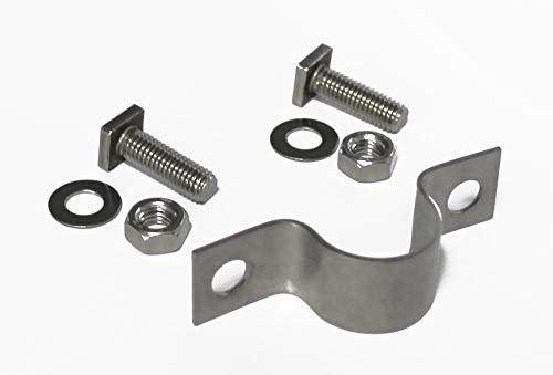 Mini D Stainless Steel Sign Post Fixing Clip/Railing Clamp (19mm) - Pack of 4