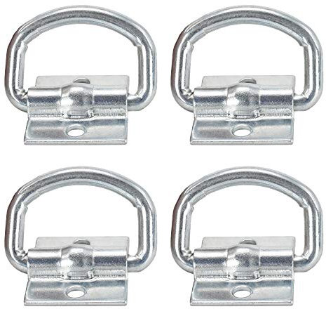 Lot de 4 anneaux d'arrimage en D pour ancre/boulonner/montage en surface