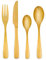HOLIHIGH 24 Pieces Matte Gold Stainless Steel Cutlery Set for 6 People, Matt Finish, Gold Flatware Tableware Set, Silverware with Spoon Knife and Fork Set, Easy Clean, Dishwasher Safe