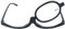 Schwenkbare Schminkbrille/Schminkhilfe aus Kunststoff in Schwarz +3,50 dpt