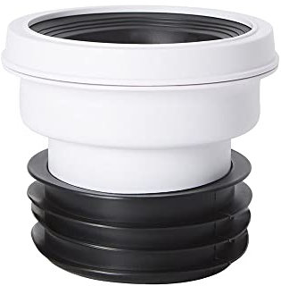 Milano Bathroom Plastic Close Coupled Toilet WC Pan Straight Connector