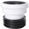 Milano Bathroom Plastic Close Coupled Toilet WC Pan Straight Connector