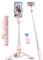 Palo Selfie Trípode, 106cm Trípode Estable Reforzadode de Aleación de Aluminio, Extensible Selfie Stick Móvil con Control Remoto Desmontable Compatible con iPhone/Samsung/Huawei, etc. (Rosa)