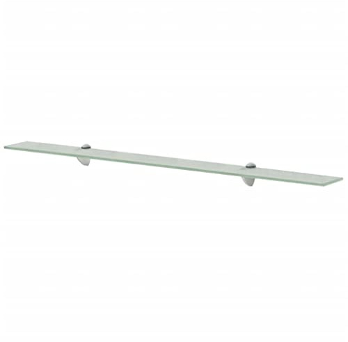 Homvdxl Glasregal, 100 cm, schwebendes Regal mit 8 mm dickem gehärtetem Glas, Wandhalterung, Regale für Badezimmer, Dusche, Zuhause, Büro, Display-Dekor – transparent