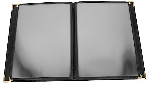 Baluue Libro De Cocina De Hojas Sueltas Libro De Menú De Barra Fundas De Menú De Vinilo Portadas De Recetas De Restaurante Cubiertas Del Menú Del Restaurante Doble Fórmula Pu A4 El Papel